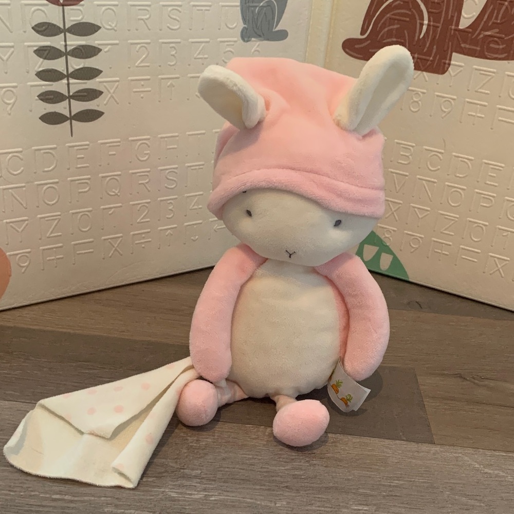 Bunnies by the Bay Pink and Cream Bunny Plush